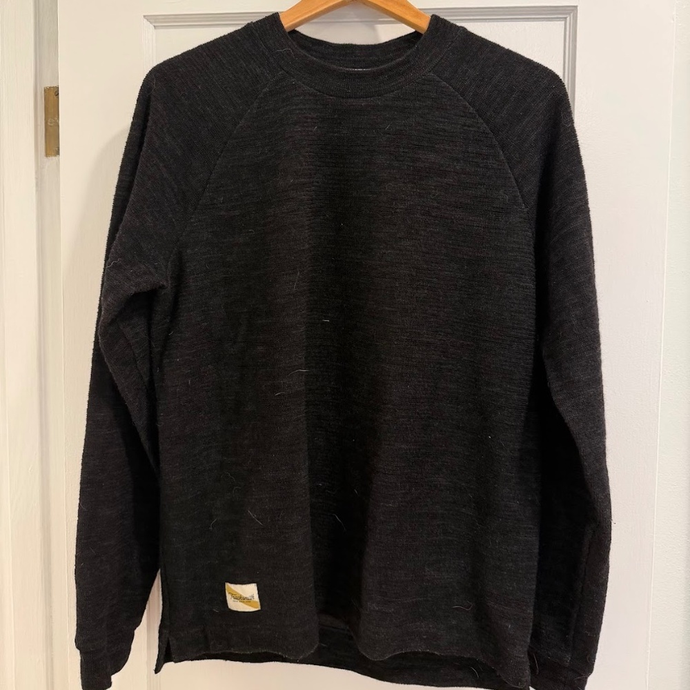 Tracksmith Rapid Transit Crew Neck Sweater - Medium - Black